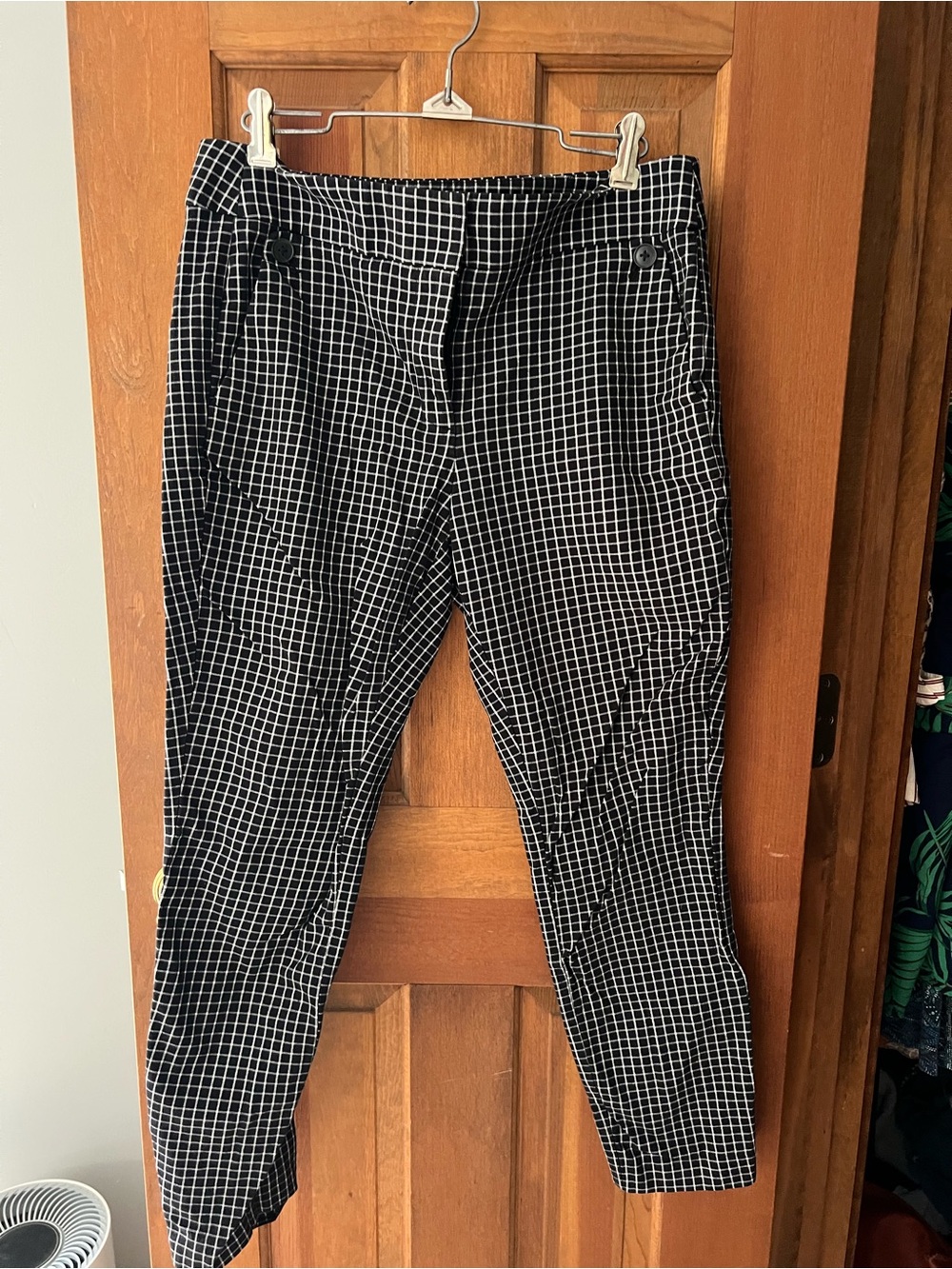 LOFT navy and white Marisa capri